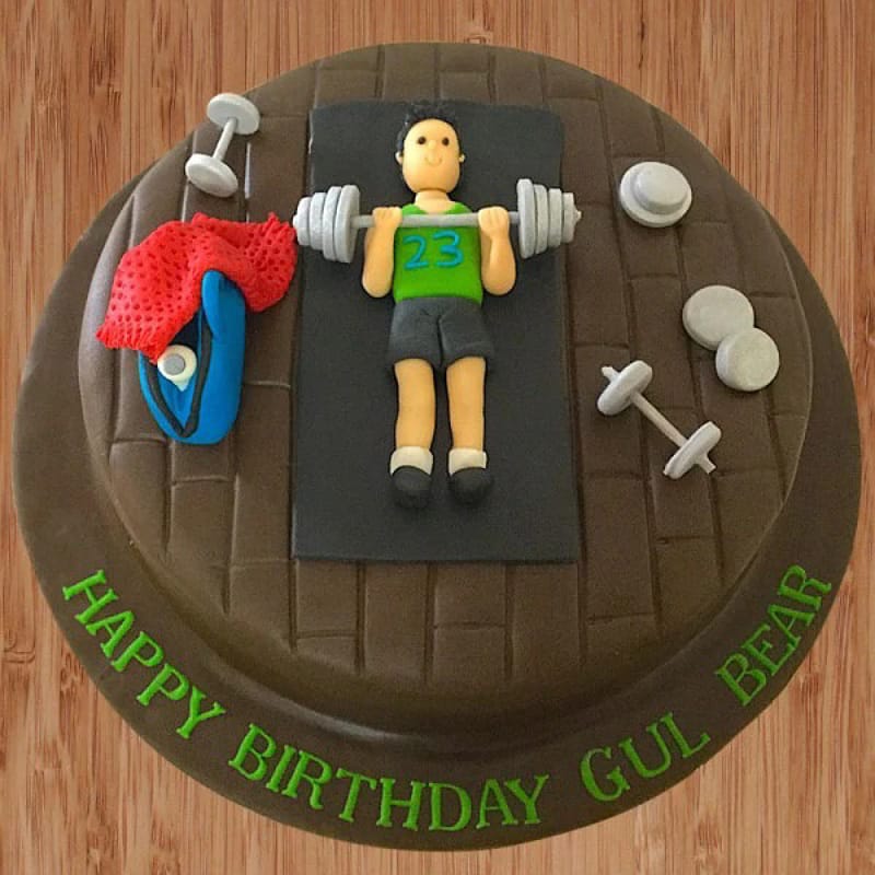 Gym Calories Burn Theme Cake