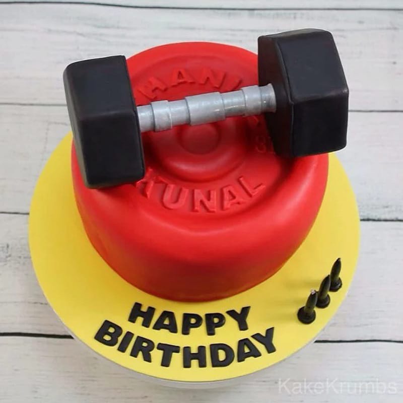 Dumbbell Fondant Cake