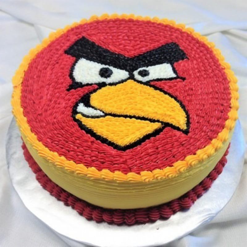 Angry Bird Face Cake