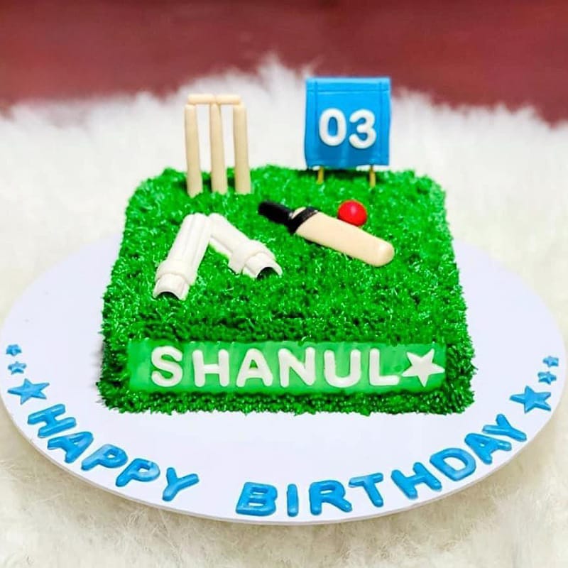 Adorable Cricket Theme Cake